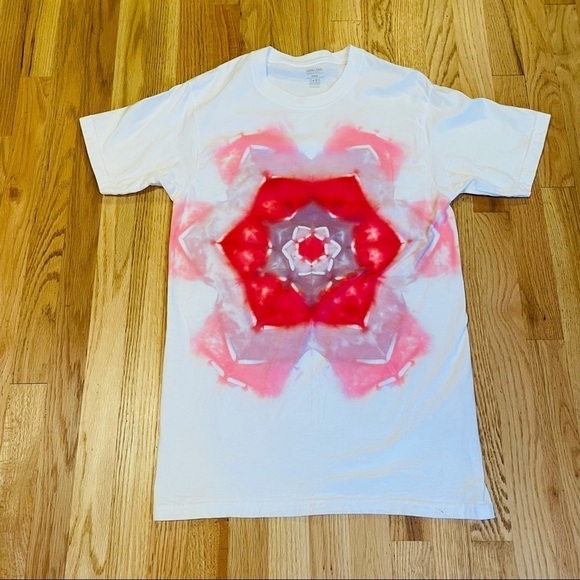 tie dye tshirt star flower mandala kaleidoscope M - Picture 2 of 5
